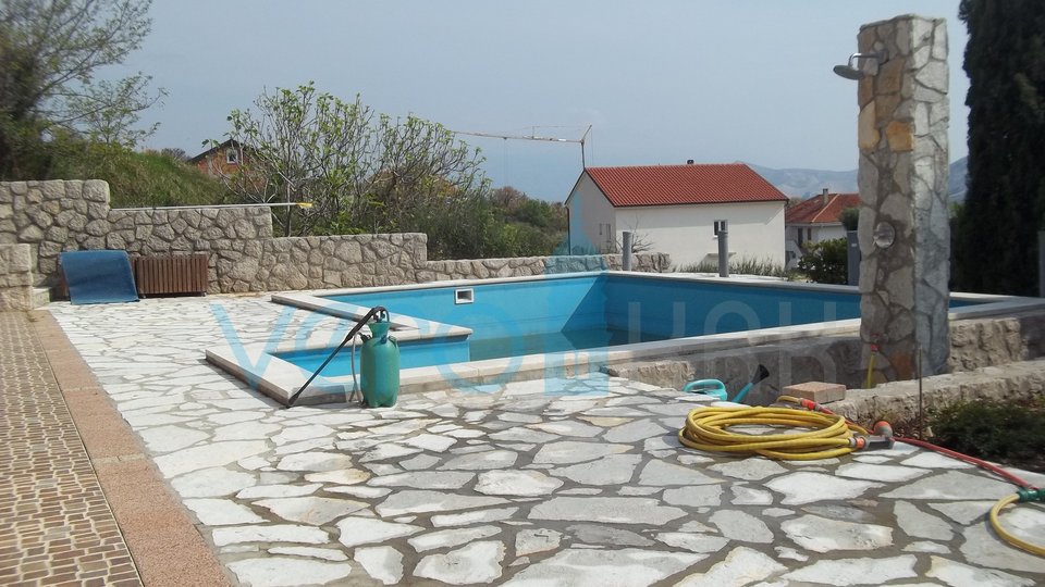 Isola di Krk, Baska, Jurandvor, villa con piscina e vista mare