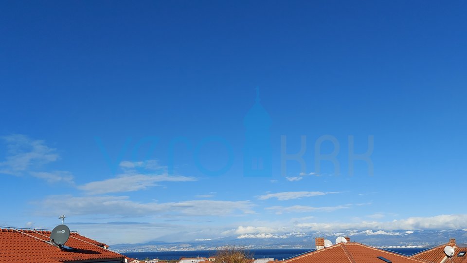 Malinska, surroundings, two bedroom apartment on the 2nd floor with panoramic sea views
