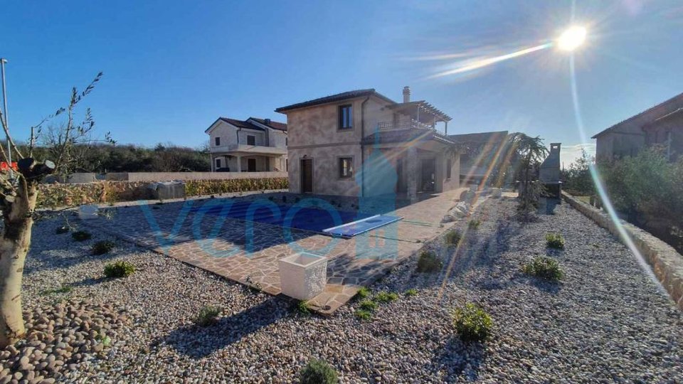 The island of Krk, wider surroundings, detached house with beautiful sea views and pool