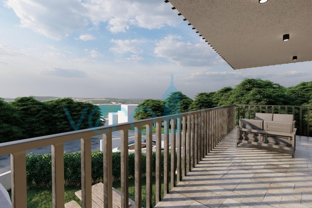 Uvala Soline, stan u novogradnji sa panoramskim pogledom na more