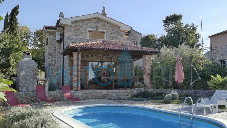 Krk, wider surroundings beautiful stone house with sea view