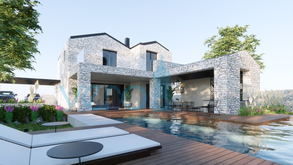 Vrbnik, luxuriöses Haus mit Swimmingpool in einer ruhigen Gegend