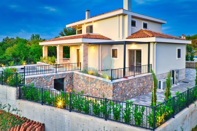 Malinska, Umgebung, Luxuriöses Einfamilienhaus 323 m2 mit Aussicht
