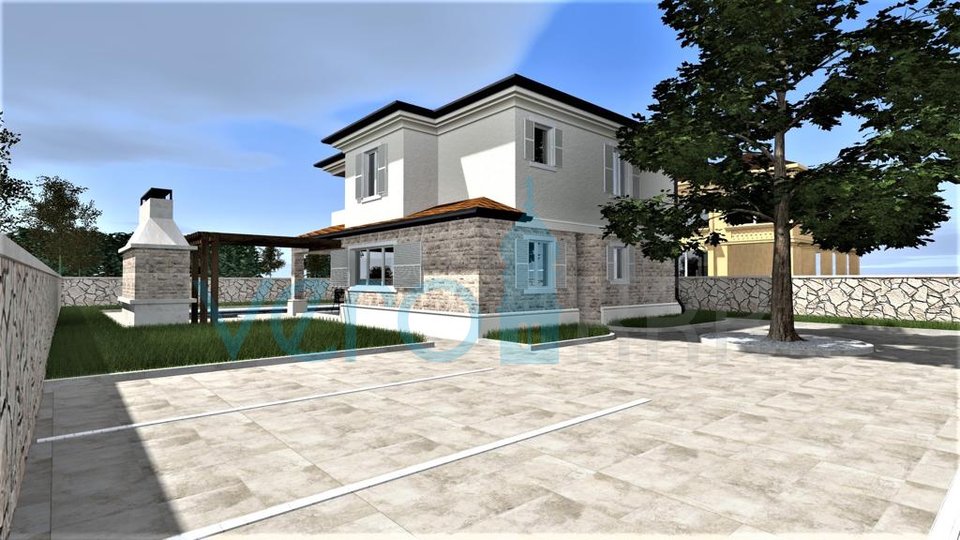 Vrbnik, Umgebung, Einfamilienhaus 136 m2 mit Pool und Garten, zu verkaufen