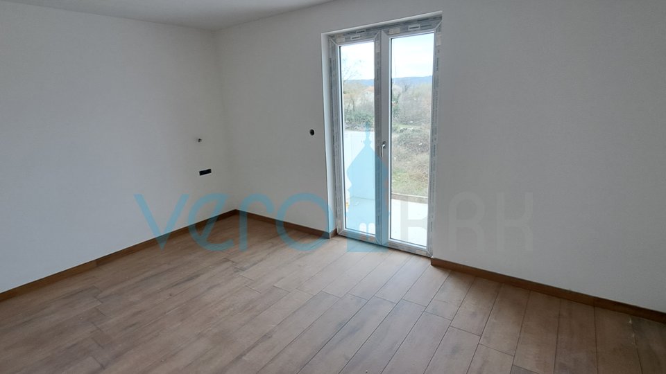Malinska, wider area, two-bedroom apartment with living room under construction, for sale