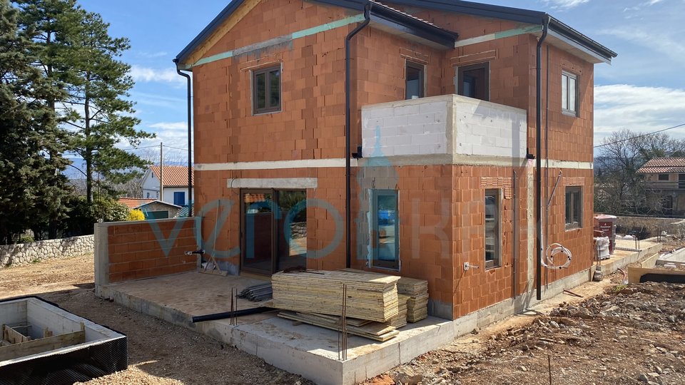 Town of Krk, wider area, semi-detached house, new construction, swimming pool, for sale