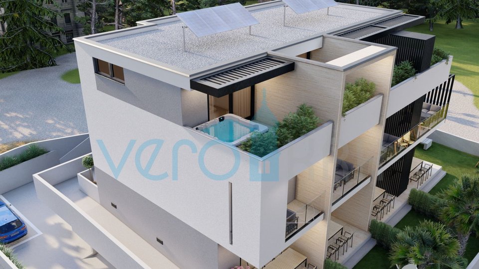 Stadt Krk, ultra-luxuriöse Wohnung, Aussicht, Garage, Terrasse, zu verkaufen