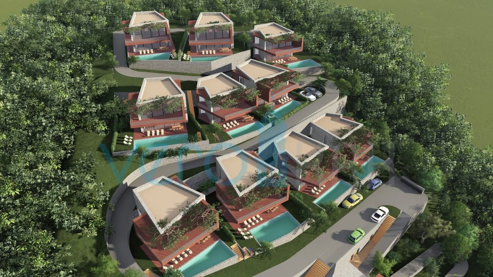 Kraljevica - terreno per la costruzione di un resort, 10 ville, in vendita