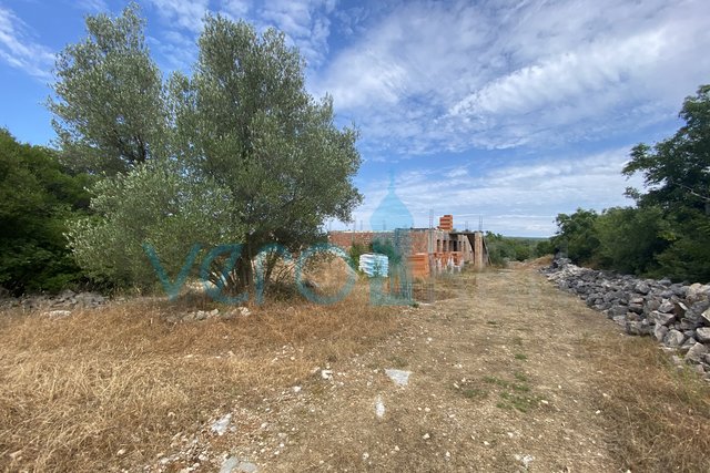 Krk, Surroundings, Roh-bau detached house on a large plot with an open view, for sale
