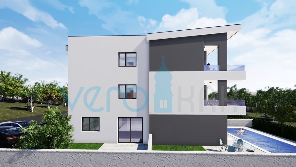 Malinska, Neubau, Penthouse mit Meerblick und Ein-Zimmer-Wohnung mit Garten, zu verkaufen