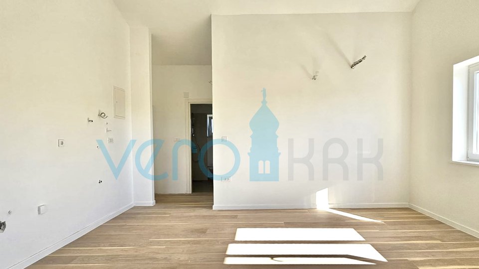 Malinska, surroundings, One bedroom apartment 39m2 on the second floor with a sea view, for sale