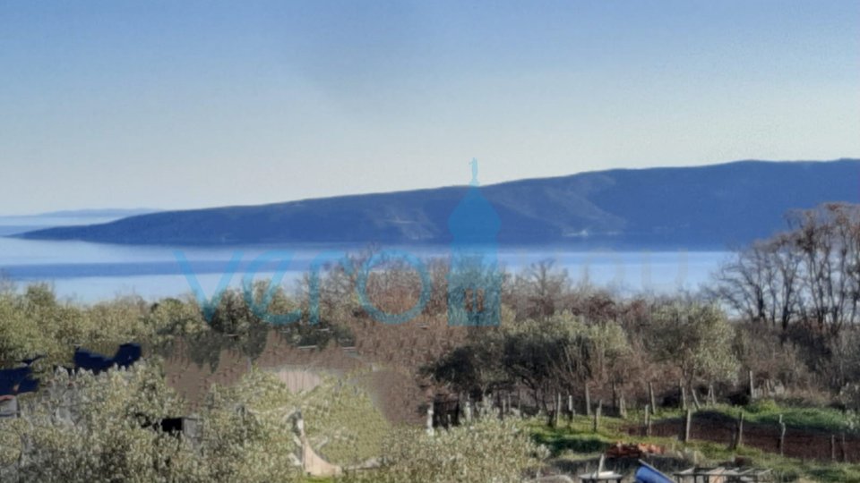 Otok Krk, grad Krk, šira okolica, građevinsko zemljište 547 m2 sa pogledom na more, prodaja