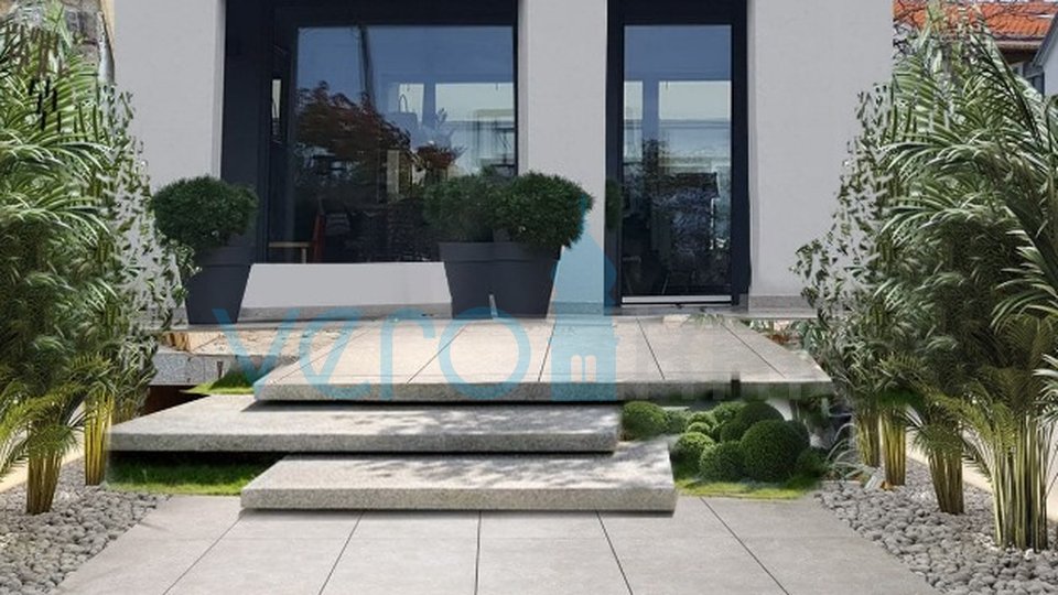 Omišalj, Njivice, Moderne Wohnung 75m2 im Erdgeschoss mit Garten, zu verkaufen