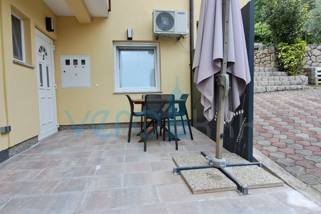 The island of Krk, Čižići, two-room apartment on the ground floor with an atrium, for sale