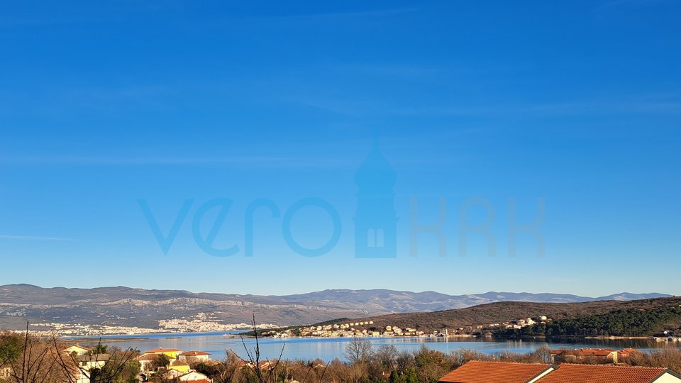 Soline Bay, island of Krk, new building, two-bedroom apartment on the first floor, sea view, for sale