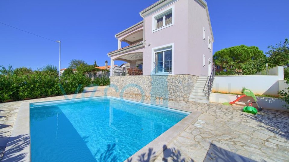 The island of Krk, town of Krk area, detached house with pool and sea view