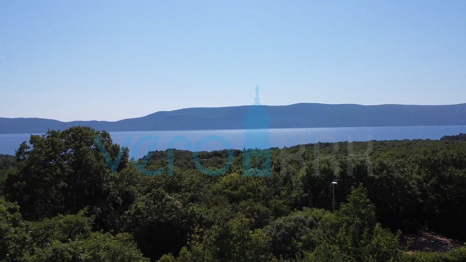 City of Krk, wider area, building plot 828m2, building permit, sea view, for sale