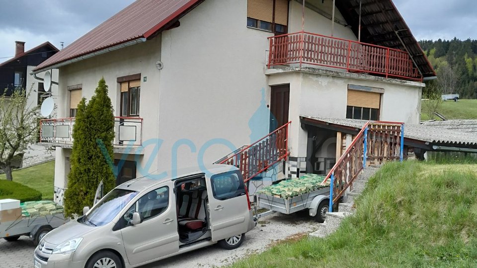 Čabar, Prezid, detached house, large garden, woodshed, for sale