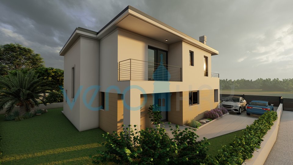 Isola di Krk, zona Malinska, terreno edificabile di 621m2 e 540m2 con permesso di costruire, approvato, vendita