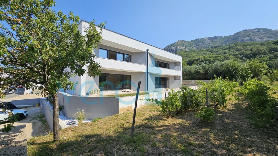 Island of Krk, Baška, surroundings, two-room apartment 64m2, ground floor, garden for sale