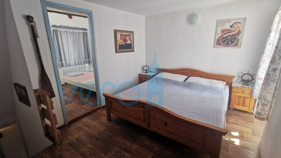 Punat, Stara Baška, stone terraced house, view, 200m to the sea, for sale