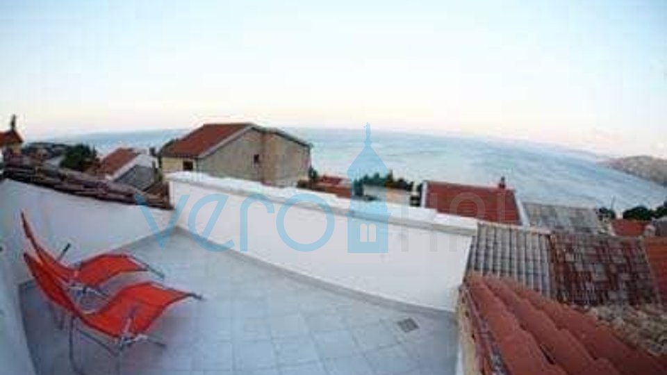 Punat, Stara Baška, stone terraced house, view, 200m to the sea, for sale