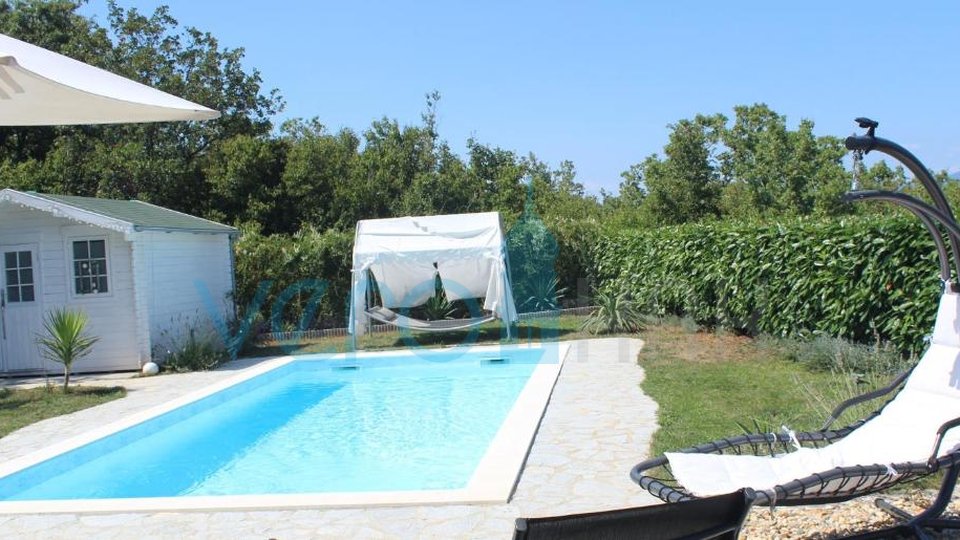 Insel Krk, Šilo, freistehendes Einfamilienhaus, Garten, Swimmingpool, Meerblick, zu verkaufen