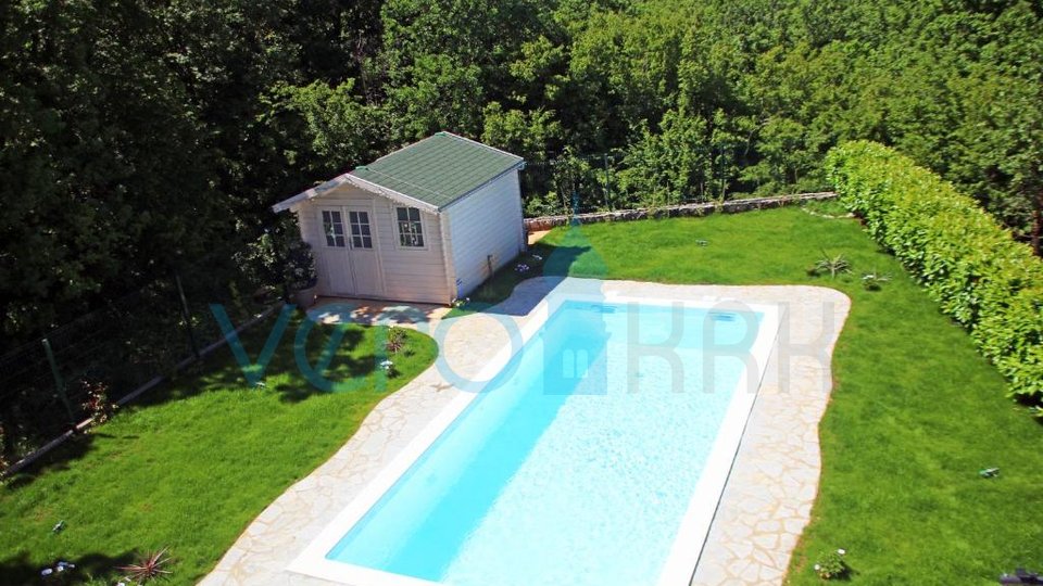 Island of Krk, Šilo, detached family house, garden, swimming pool, sea view, for sale