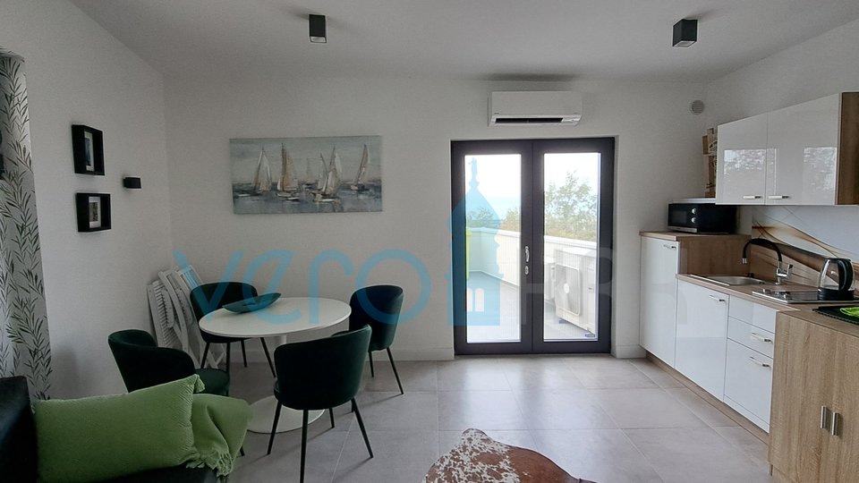 Omišalj, Insel Krk, Apartment mit einem Schlafzimmer, Meerblick, Terrasse, zu vermieten