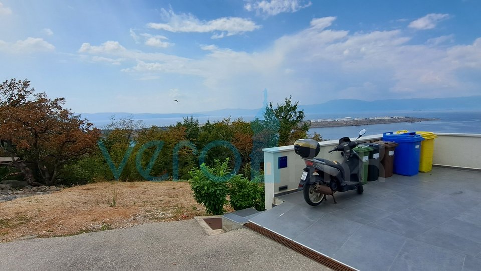 Omišalj, Insel Krk, Apartment mit einem Schlafzimmer, Meerblick, Terrasse, zu vermieten