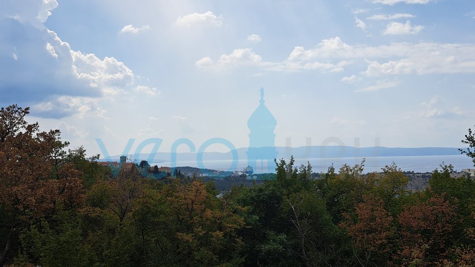 Omišalj, otok Krk, jednosoban stan, pogled na more, terasa, najam