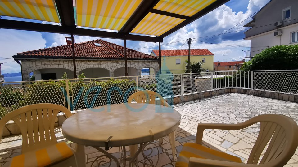 Crikvenica, center, floor of the house, spacious terrace, view, garden, sale