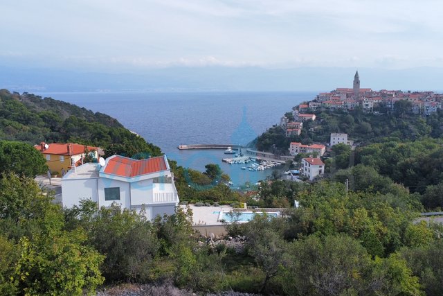 Vrbnik, otok Krk, građevinsko zemljište, pogled na more, prodaja