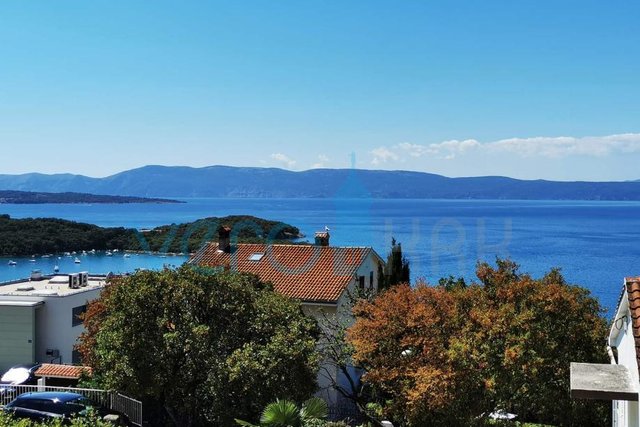 Njivice, island of Krk, apartment with a panoramic view of the sea and Kvarner, for sale