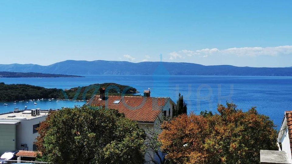 Njivice, island of Krk, apartment with a panoramic view of the sea and Kvarner, for sale