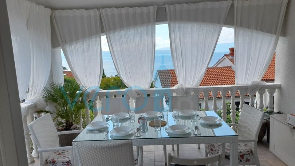 Njivice, island of Krk, apartment with a panoramic view of the sea and Kvarner, for sale