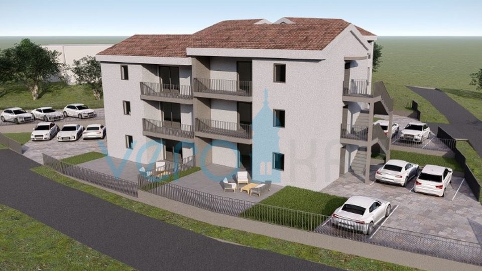 Uvala Soline, Čižići, 2-bedroom apartments with terraces in a new building 320m from the beach, for sale