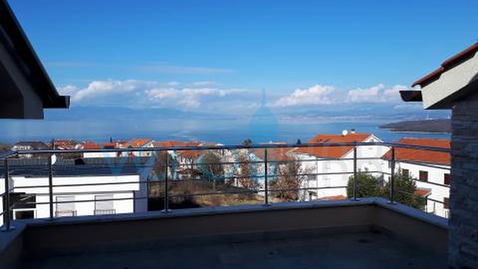 Isola di Krk, Njivice, appartamento con due camere da letto con vista panoramica sul mare