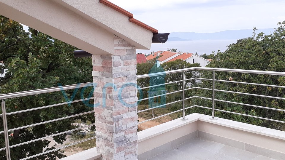 The island of Krk, Njivice, two bedroom apartment in the attic with panoramic sea views