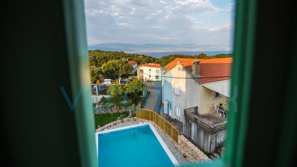 The island of Krk, Vrbnik surroundings, stone villa with pool